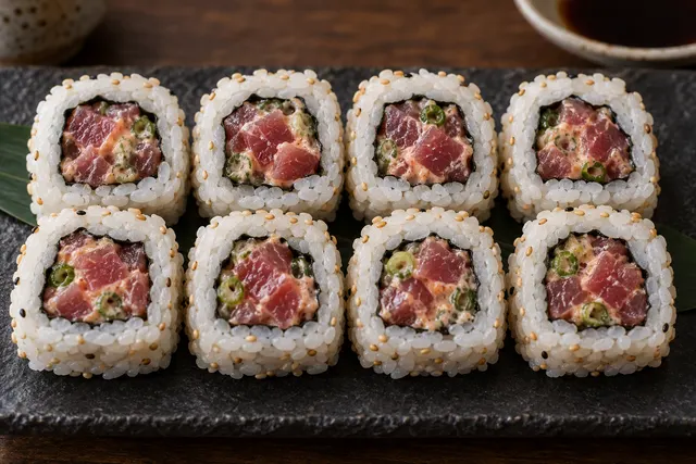 Spicy tuna uramaki (8)