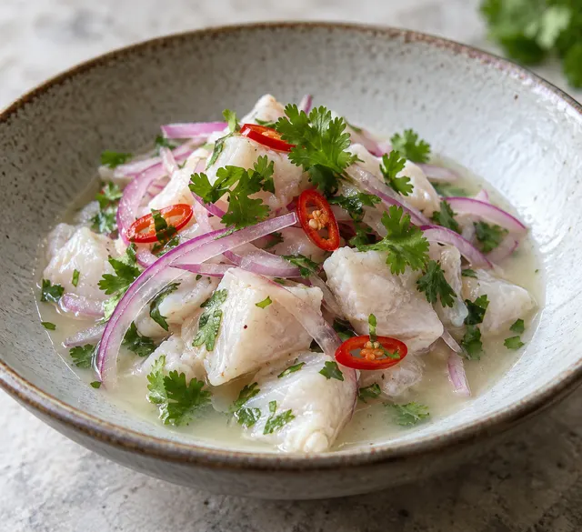 Ceviche de corvina