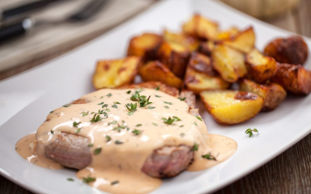 Bife do Lombo com Molho de Pimenta